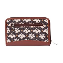 ZOUK Bidri Kaiser Brown Printed Zip Around Wallet for Women image 4