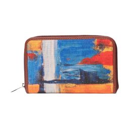 ZOUK Abstract Amaze Multicolor Printed Zip Around Wallet for Women image 4
