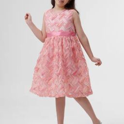 Kate & Oscar Girls Pink Embroidery Dress-image-26