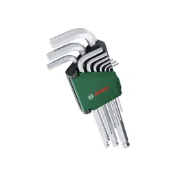 Bosch Hex Key Set for Versatile Fastening & Assembly Durable High-Strength Steel L-Shaped Design, 1600A032V1 (Pack of 9)-43