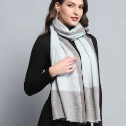 Monte Carlo Grey Printed Regular Fit Stole image 4