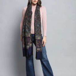 Monte Carlo Black Printed Regular Fit Stole-picture-19