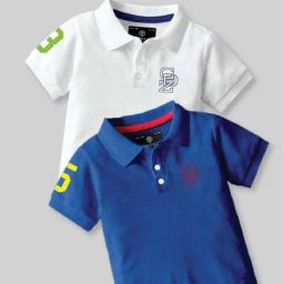 Codez Boys White & Blue Solid Polo T-shirt-image-25