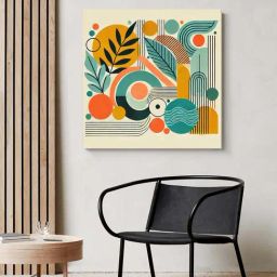 999Store Multicolor Canvas Modern Geometric Abstract Wrapped Painting-14