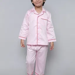Little Clothings Boys Lapel Collar Pure Cotton Night suit-picture-46