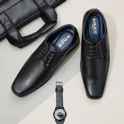Duke Men's Black Derby Shoes-image-92