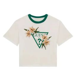 Guess Kids Off White Logo Regular Fit T-Shirt-image-20