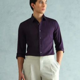 Arrow New York Purple Slim Fit Shirt-image-20