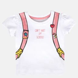 Miniklub White Knit Regular Printed Top-image-77