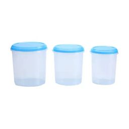 Varmora Magnum Blue Plastic Round Container - Set of 3-17