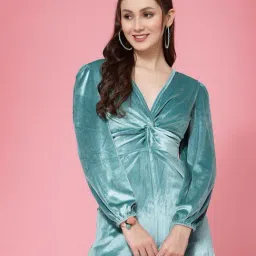 KASSUALLY Green Mini Playsuit-image-10