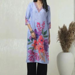 Soch Purple Regular Fit Printed Kurta-image-18