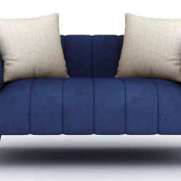 Urban Living Blue Darwin Rendered 2 Seater Sofa-41