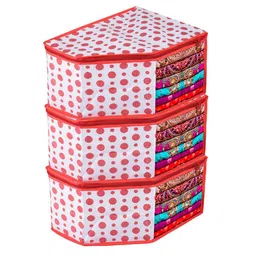 Kuber Industries Red Set of 3 Regular Multi-Utility Organisers-4