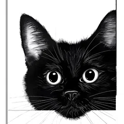 Craftnest creations White & Black Single Piece Canvas Birds and Animals Wall Paintings-picture-23