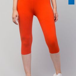 ULLAS Women Pack of 2 Cotton Lycra Skinny Fit Mid-Rise Capris-picture-29