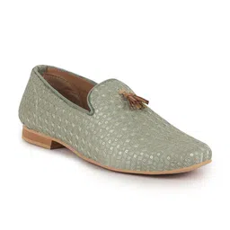 FAUSTO Men Woven Design Embellished Sequine TasselMojaris-picture-3