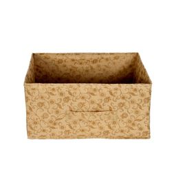 Kuber Industries Set Of 5 Beige Metallic Floral Printed Drawer Storage Organizers image 4