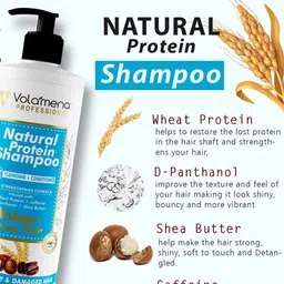 Volamena Natural Protein 2 In 1 Hair Shampoo With Shea Butter & Wheat Protein-500ml image 3