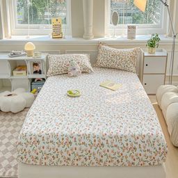JC HOME Multicoloured 140 TC King Bedsheet with 2 Pillow Covers-image-75