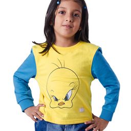The Souled Store  Full Sleeves Looney Tunes Tweety Featured Printed Sweatshirt - Mustard Yellow-image-94