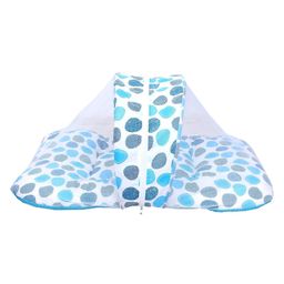 Toddylon Baby Mattress with Mosquito Net New Born Cot Bedding Set- Blue-20