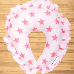 Mittenbooty U shaped neck Pillow in White Star Print- Pink-picture-19