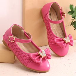 Cute Walk by Babyhug Ballerina with Buckle Closure  & Bow Applique-  Fuchsia Pink-picture-9