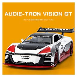 Magicwand Die-Cast Metal 1:32 Scale E-Tron Vision GT with 4 Openable Doors Music,Pull Back Action & Glowing Head & Tail Lights-14