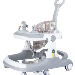 Bunnie Baby Sumo Walker 3-in-1 Robust Baby Walker with Anti-Fall Tech & Parent Control Height Adjustment (0-2 Year Kid)  ISI Safety Compliance - Grey-11