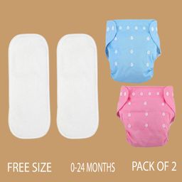 The Cheeky Kidzz Fashionable 2 Pocket Button Style Baby Autumn Winter Special Quick-Dry Adjustable Reusable Cloth Diapers With 2 Bamboo Microfiber Insert Diaper Pads.-21