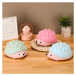COZY VIBES Cute Hedgehog Night Light, Baby Night Light Kids Lamp for Bedroom, 7 Colour Changing LED Portable Lamp, Rechargeable Battery Lights for Bedroom Decorations,Nightlight for Children - PACK OF 1 - COLOR MAY VARY-picture-4
