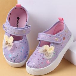 Cute Walk by Babyhug Casual Shoes with Velcro Closure Star Print & Bunny Ear Bow Applique - Lilac-image-62