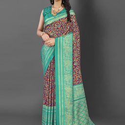 Mitera Ethnic Motifs Zari Pochampally Saree-image-79