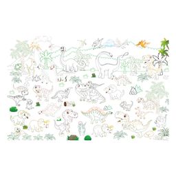 dreamland publications Dinosaurs World - Pop-Out Book with 3D Models Colouring and Stickers for Children image 2
