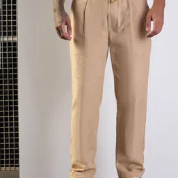 MASCLN SASSAFRAS Men Comfort Pleated Trousers-image-68