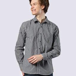 7OUNCE Men Gingham Checks Checked Casual Shirt-image-72