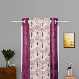 Myntra Elegant Homes Purple & White Floral Printed Door Curtain-25