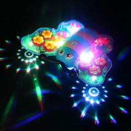 VELLIQUE Transparent 3D Gear Butterfly Toy 360 Degree Rotation Gear Simulation Mechanical Butterfly Sound and Light Toy COLOR MAY VARY image 4