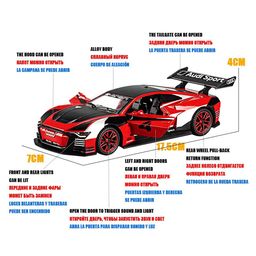 Magicwand Die-Cast Metal 1:32 Scale E-Tron Vision GT with 4 Openable Doors Music,Pull Back Action & Glowing Head & Tail Lights image 4