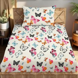 IVAZA Off White Floral 350 Pure Cotton Single-image-96