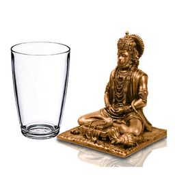 JD FRESH 4.5 Inch Bajrangbali Statue with Gada - Bronze image 5