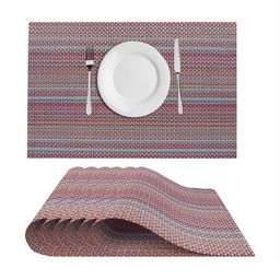 LooMantha 6-Pcs Purple & Pink Striped Table Placemats-31
