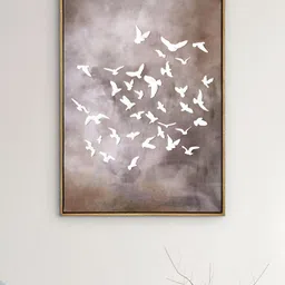 Home Centre White & Grey 1 Pieces MDF Wall Photo Frames-1