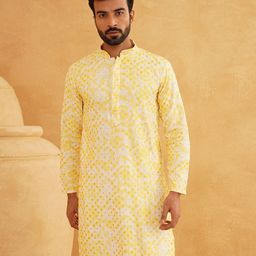 SOJANYA Geometric Embroidered Sequinned Pure Cotton Straight Kurta With Churidar-picture-19
