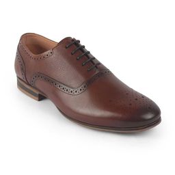 Tresmode Balsa Tan Men Leather Lace Ups Formal Brogues-image-98