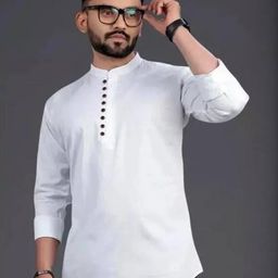 Eleni Trendz Men Cotton Solid Straight Kurta-image-97