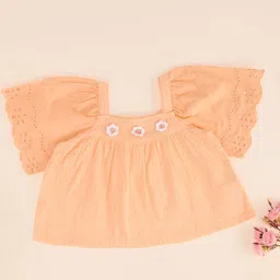 Pantaloons Junior Flutter Sleeve Cotton Top-image-23