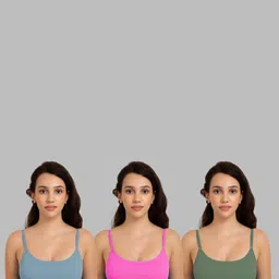 Women Cotton Blue,Pink,Green Non Padded Non-Wired Lingerie Bra Sport wear Gym Crop Tank Top-picture-27