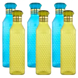 Aura Blue & Green 6 Pieces Textured Water Bottles-1 L Each-picture-43